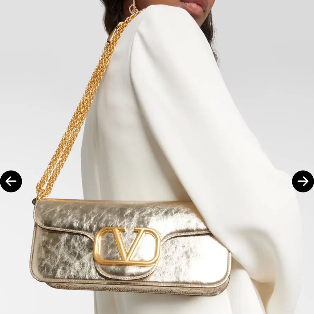 Valentino Garavani Locò Medium Shoulder Bag - Metallic